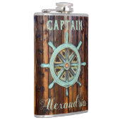 テーマ航海のブロンズキャプテンズホイールトール フラスク (右)