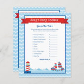 テーマ航海のベビーシャワーゲーム (正面/裏面)