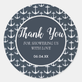 テーマ航海のベビーシャワー海帆船シーレイク ラウンドシール