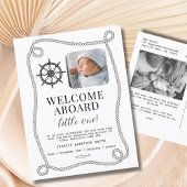 テーマ航海のベビー誕生発表はがき ポストカード