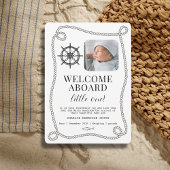 テーマ航海のベビー誕生発表カード