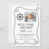 テーマ航海のベビー誕生発表カード (正面)