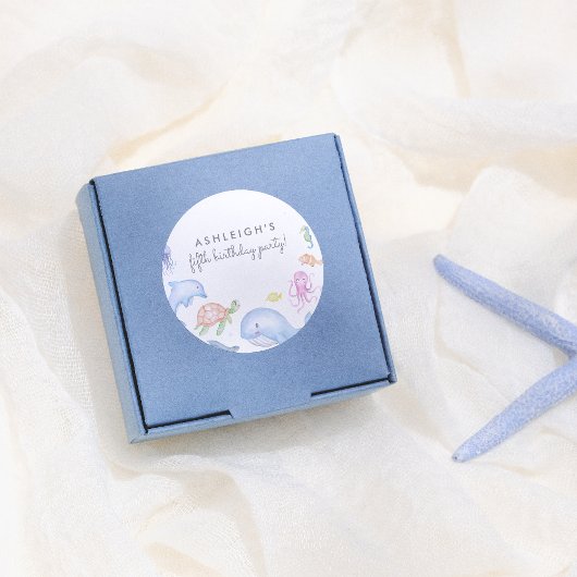 テーマ航海のボーイズ誕生日パーティー ラウンドシール