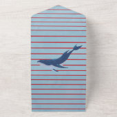 テーマ航海のボーイ赤ちゃんシャワー オールインワン招待状 (外側)