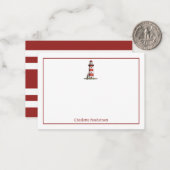 テーマ航海のライトハウス名パーソナライズされた ノートカード (正面/裏面インサイチュ)