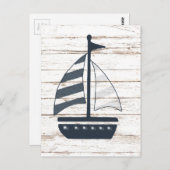 テーマ航海の付きボート2 ポストカード (正面/裏面)