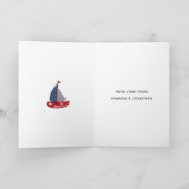 テーマ航海の別の誕生日パーティーの挨拶 カード (内部)