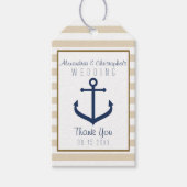 テーマ航海の結婚式の引き出物ラベル – ありがとう ギフトタグ (正面)