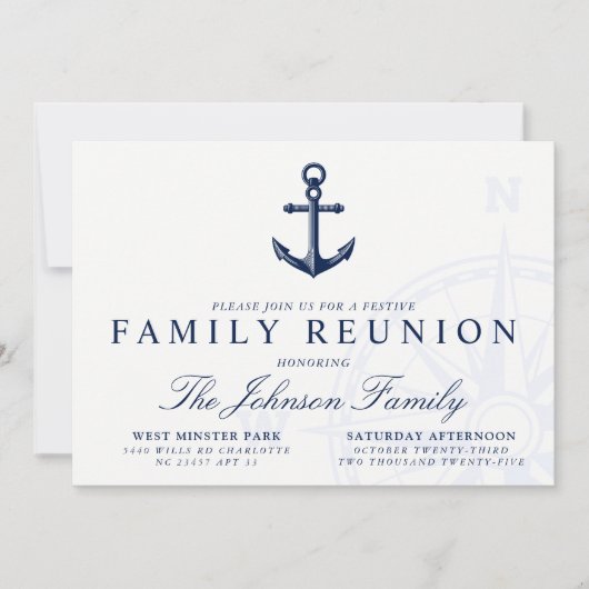 テーマ航海の |ヴィンテージいかりファミリ懇親会 招待状 (正面)