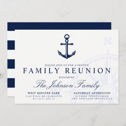 テーマ航海の |ヴィンテージいかりファミリ懇親会 招待状 (正面/裏面)