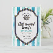 テーマ航海のStagバチュラーパーティ招待状 招待状 (スタンド正面)