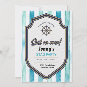 テーマ航海のStagバチュラーパーティ招待状 招待状