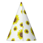 テーマ誕生会の帽子の白く黄色いヒマワリ パーティーハット (裏面)