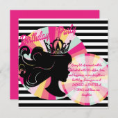 テーマ誕生日パーティーの招待 招待状 (正面/裏面)