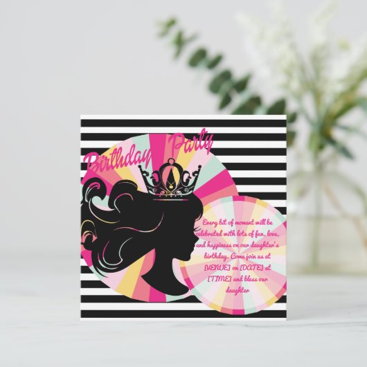 テーマ誕生日パーティーの招待 招待状 (スタンド正面)