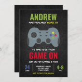 テーマ賭博(スタイル1)の誕生日のパーティの招待状 招待状 (正面/裏面)