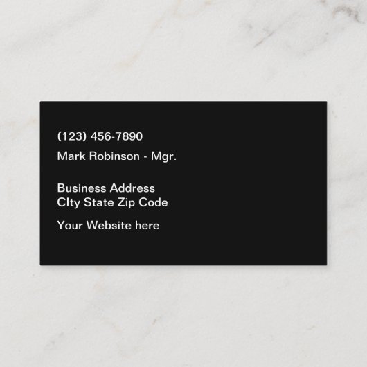 テーマ車の別名クール刺 名刺 (裏面)