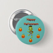 テーマ:フランケンシュタインとカボチャ 缶バッジ (正面&裏面)