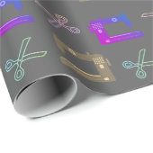 テーラエレガントーカラフルの裁縫用はさみ ラッピングペーパー (ロールコーナー)