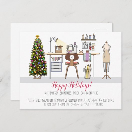 テーラーシーメストカスタマー休暇割引 案内ポストカード (正面/裏面)