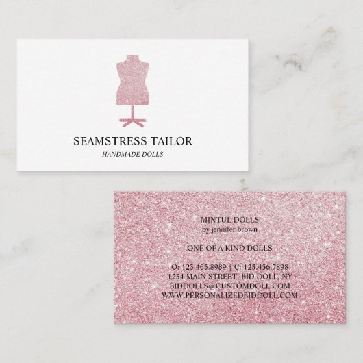 テーラーシーメストレスマネキンドレスブティック 名刺 (正面/裏面)