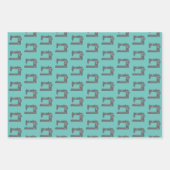 テーラーズ裁縫マシエレガントンオレンジブルーグリーン ラッピングペーパーシート (正面2)