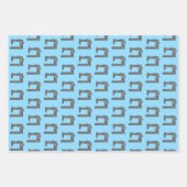 テーラーズ裁縫マシエレガントンオレンジブルーグリーン ラッピングペーパーシート (正面)