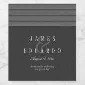 テーラードブラックタウ結婚スの感謝ID1090 ワインラベル (シングルラベル)