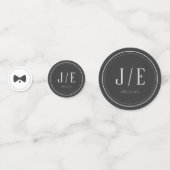 テーラードブラックボウタイ結婚のID1090 コンフェッティ (裏面)