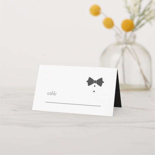 テーラードブラック結婚タイのID1090 プレイスカード (正面)