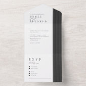 テーラードブラック結婚&ホワイトのID1090 オールインワン招待状 (内側)