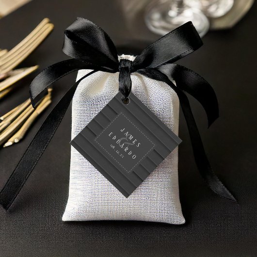 テーラードブラック結婚&ホワイトのID1090 フェイバータグ