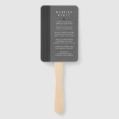 テーラードブラック&ホワイト結婚式 プログラムID1090 ハンドファン (裏面)