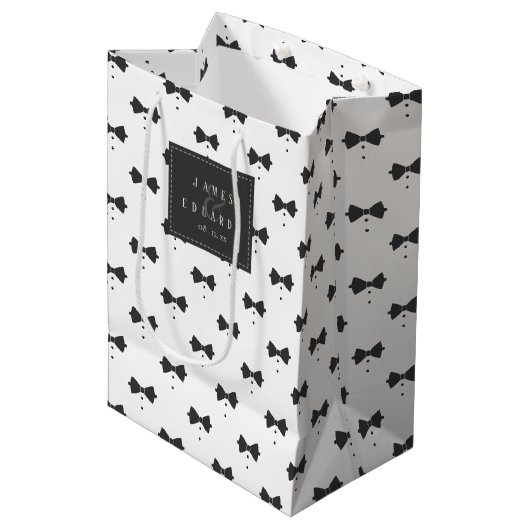 テーラードボウタイ&ボタンパターンID1090 ミディアムペーパーバッグ (正面アングル)