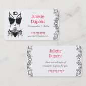 テーラードレススタイリッシュメーカーランジェリーサロン 名刺 (正面/裏面)