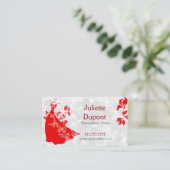 テーラードレスタイリッシュスメーカーテーラーサロンレッド 名刺 (スタンド正面)