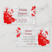 テーラードレスタイリッシュスメーカーテーラーサロンレッド 名刺 (正面/裏面)