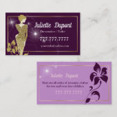 テーラードレスタイリッシュスメーカーピンク 名刺 (正面/裏面)