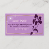 テーラードレスタイリッシュスメーカーピンク 名刺 (裏面)