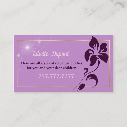 テーラードレスタイリッシュスメーカーピンク 名刺 (裏面)