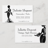 テーラードレスタイリッシュスメーカーブラック 名刺 (正面/裏面)