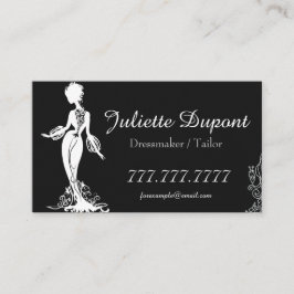 テーラードレスタイリッシュスメーカーブラック 名刺