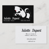 テーラードレスタイリッシュスメーカーブラック 名刺 (正面/裏面)