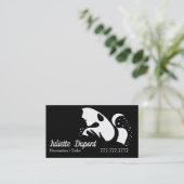 テーラードレスタイリッシュスメーカーブラック 名刺 (スタンド正面)