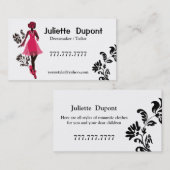 テーラードレスタイリッシュスメーカーホワイト 名刺 (正面/裏面)