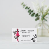 テーラードレスタイリッシュスメーカーホワイト 名刺 (スタンド正面)