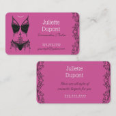 テーラードレスタイリッシュスメーカーランジェリーサロン 名刺 (正面/裏面)