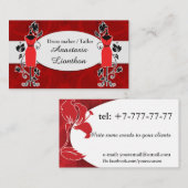 テーラードレスタイリッシュスメーカーレッド 名刺 (正面/裏面)