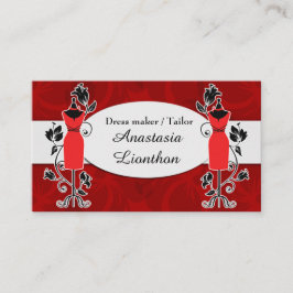 テーラードレスタイリッシュスメーカーレッド 名刺