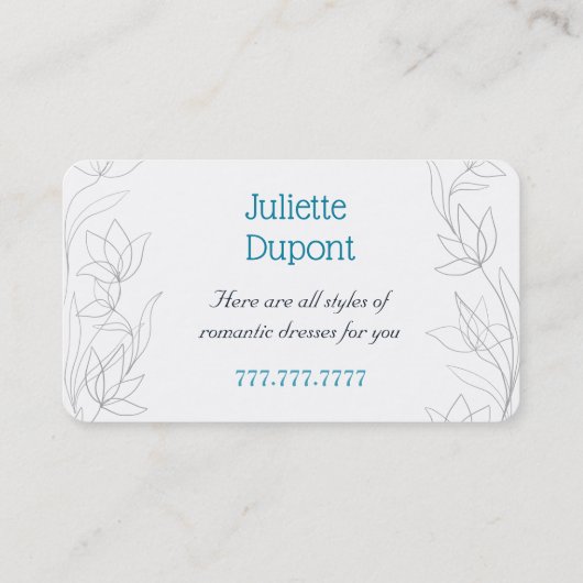 テーラードレスタイリッシュスメーカーヴィンテージサロン 名刺 (裏面)